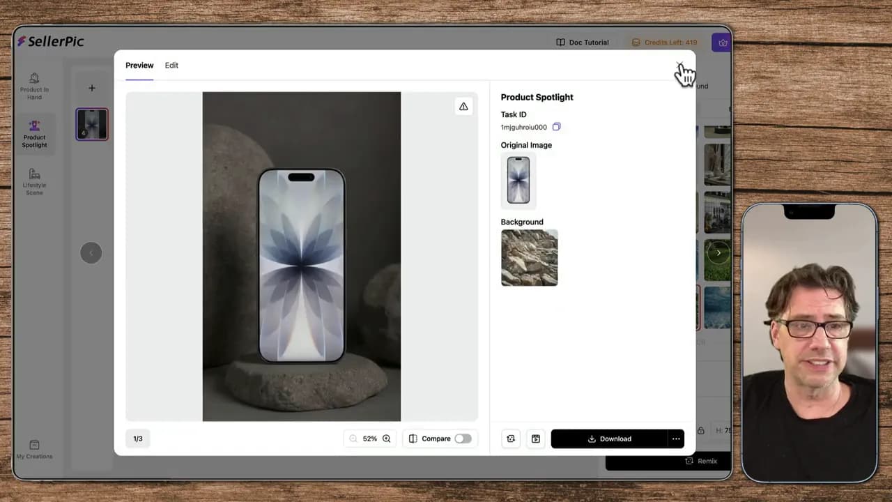 Produkt auf Steinen inszeniert: iPhone zwischen Felsen