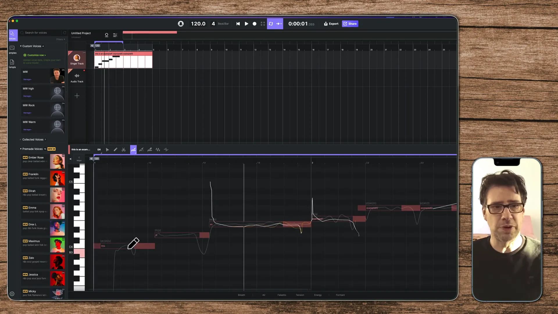 Fixbrush zur Bearbeitung der Stimme