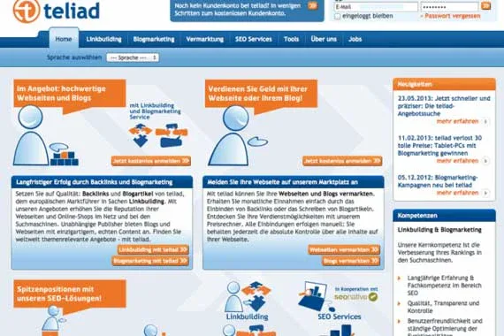 Mit Backlinks Geld verdienen: teliad