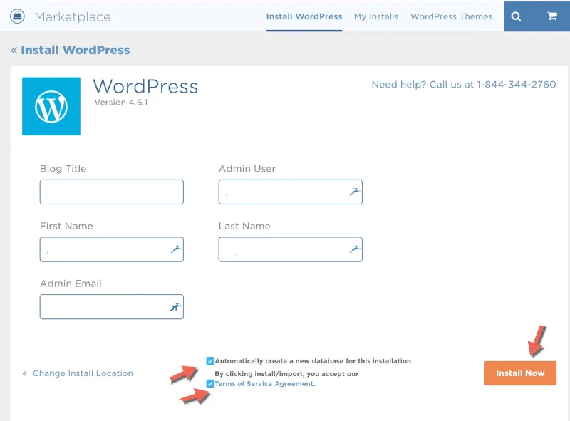 wordpress installieren host gator