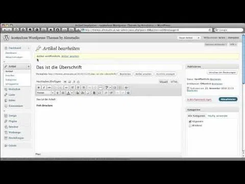 WordPress Kategorien anlegen