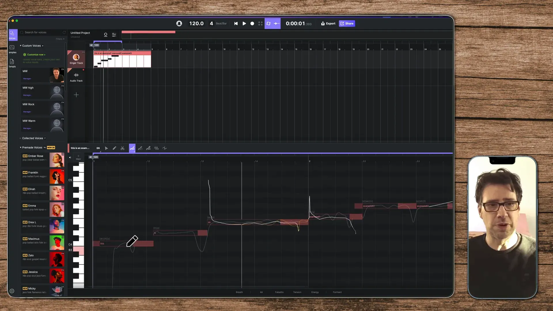 Fixbrush zur Bearbeitung der Stimme