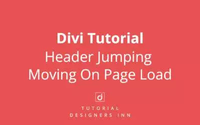 Divi Header Jumping / Moving On Page Load