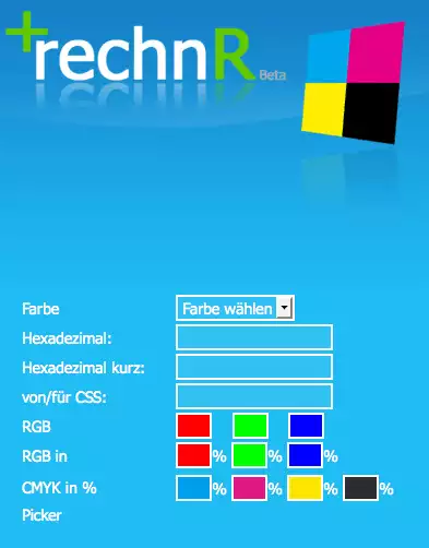 Farbenrechner CMYK RGB