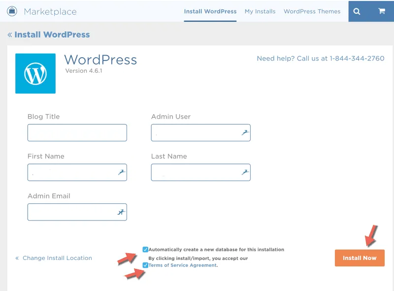 wordpress installieren host gator