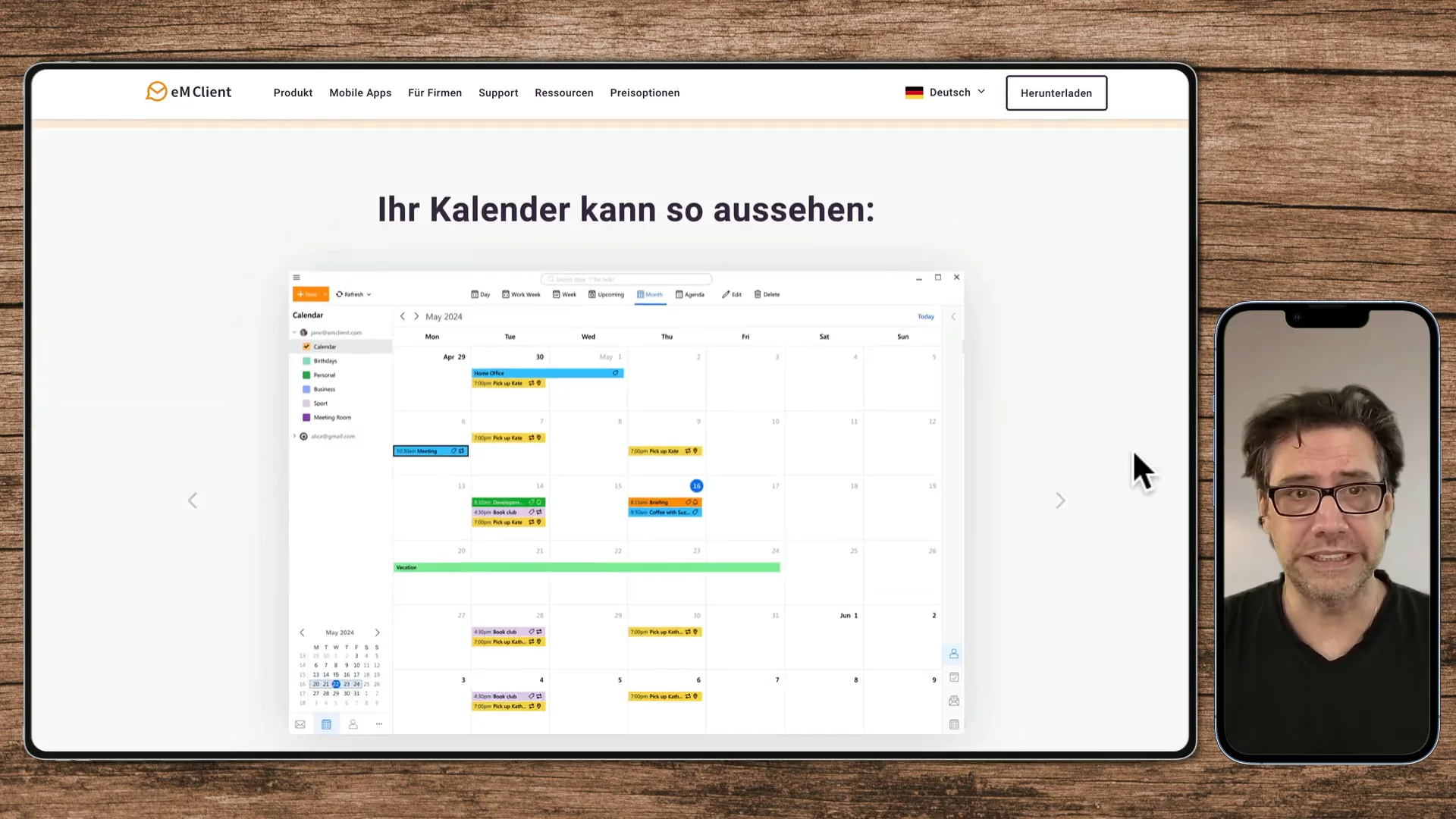 Integration von Kalender und Aufgaben im E-Mail-Client