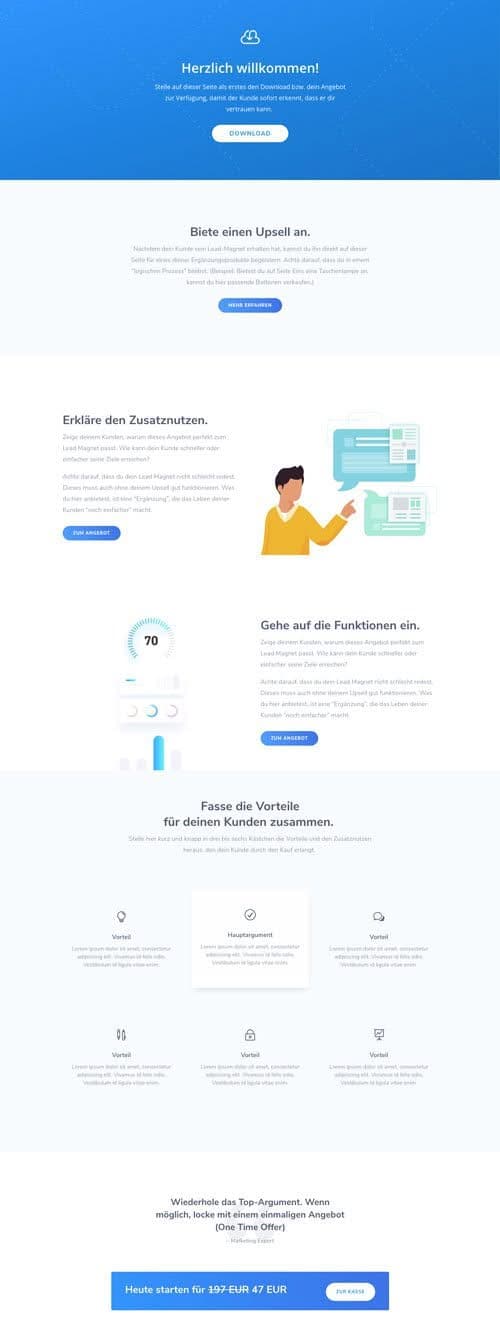 4. Download & Upsell – WordPress Funnel Theme