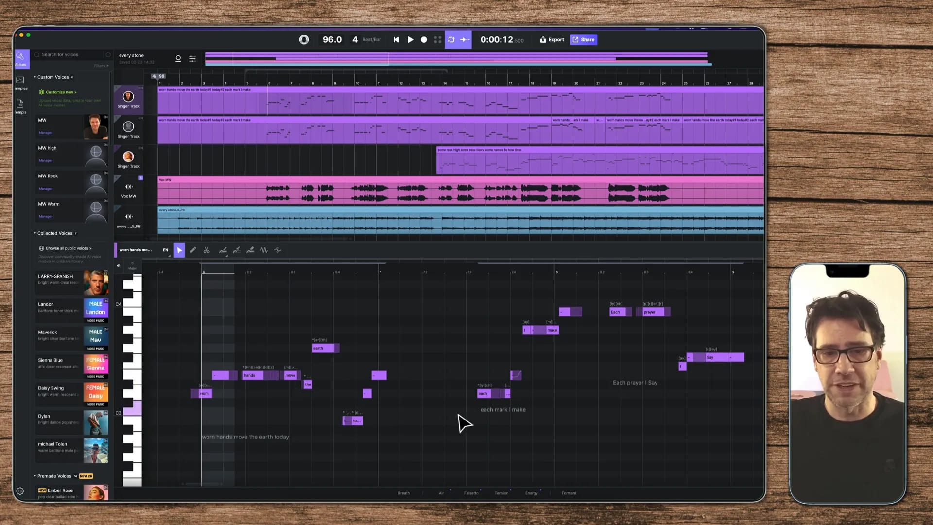 Umwandlung der Audiospur in MIDI