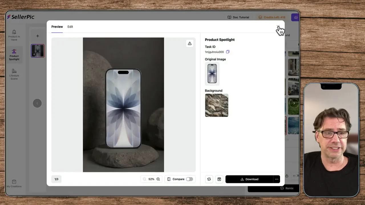 Produkt auf Steinen inszeniert: iPhone zwischen Felsen