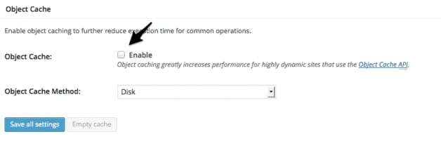 W3 Cache Backend langsam