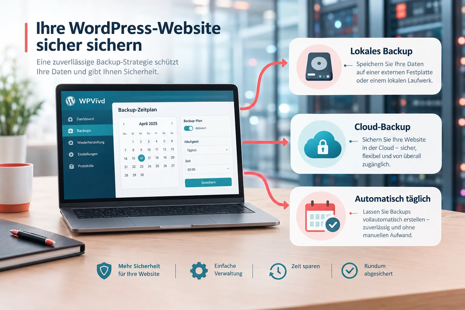 WordPress Backup automatisch einrichten, dein Sicherheitsnetz
