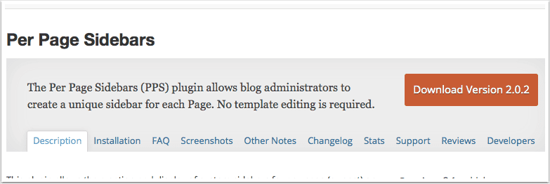 WordPress---Per-Page-Sidebars---WordPress-Plugins