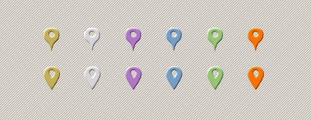 Map Location Pins (PSD)