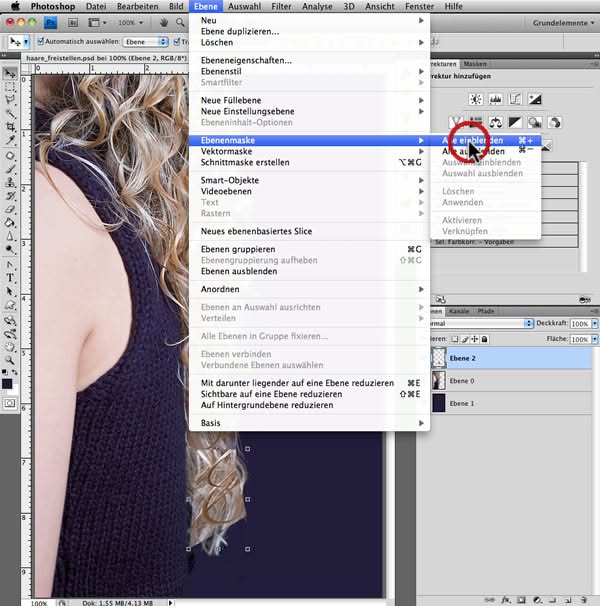Tutorial Haare Freistellen mit Extrahieren