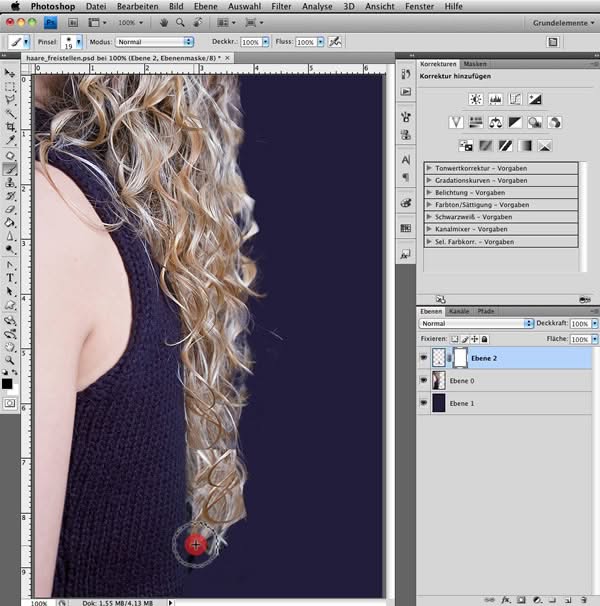 Tutorial Haare Freistellen mit Extrahieren