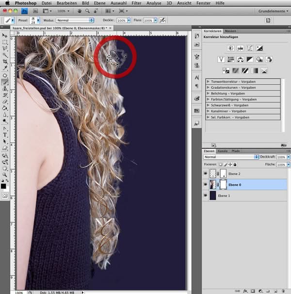 Tutorial Haare Freistellen mit Extrahieren